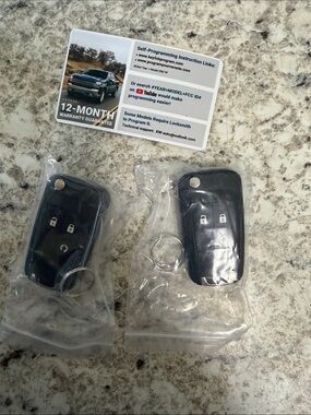 Unbranded Black Replacement Car Key Fob Shell (2-Pack)